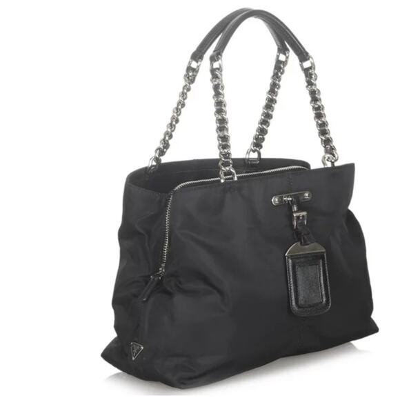 Prada Tessuto Chain Shoulder Bag